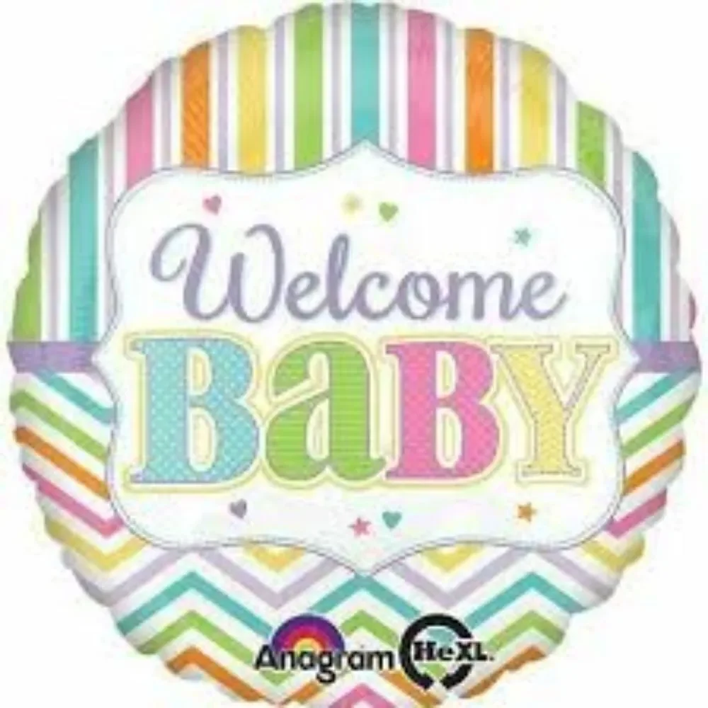 2 Foil Balloons For New Baby. 1 Super Shape and 1 Standard.